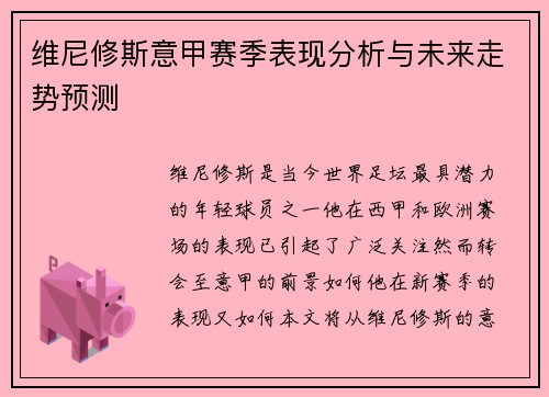 维尼修斯意甲赛季表现分析与未来走势预测